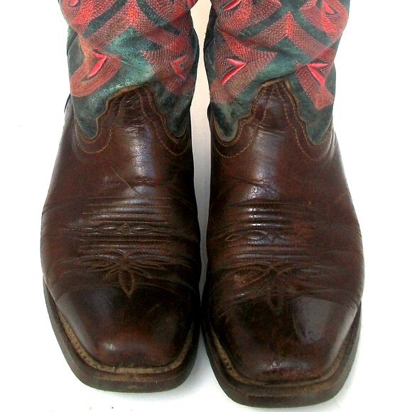 Tony Lama Handmade Embroidered Mid-Calf "R" Toe Cowgirl Boots 7.5M - Picture 2 of 11